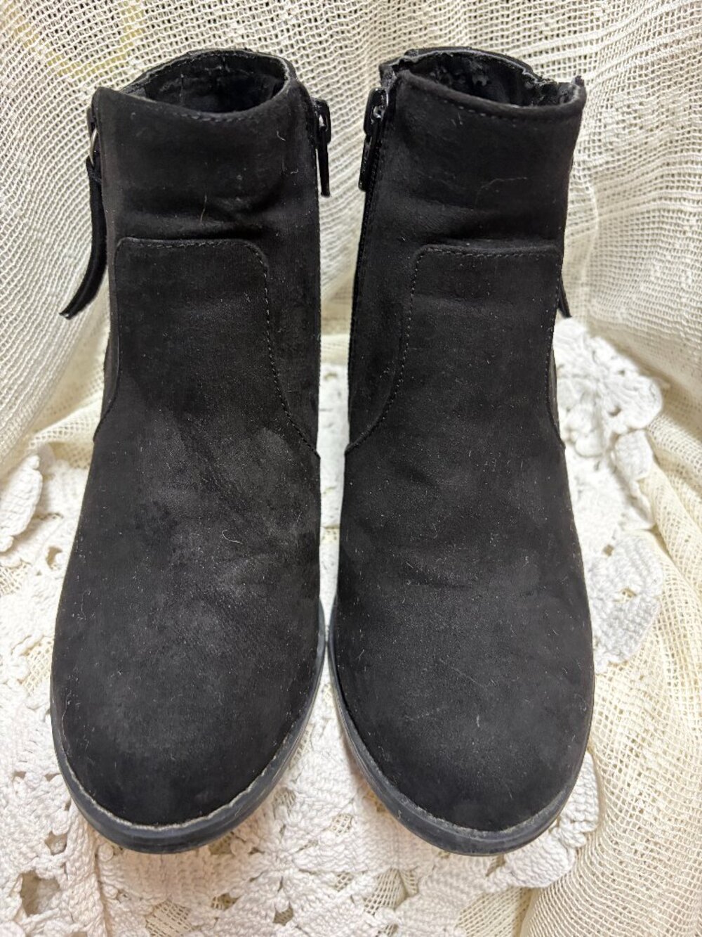 Universal Thread Black Suede Wedge Boot